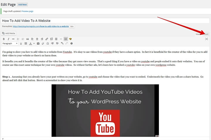 embedding youtube videos into wordpress