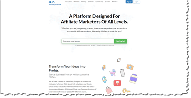 Wealthy Affiliate Review - WA Home Page