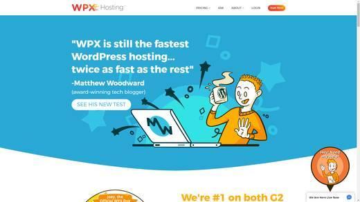 WPX Hosting Home Page