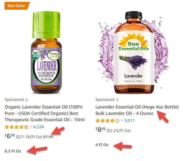 doTerra MLM Review - Price Comparison of Lavender Essential Oil on Amazon